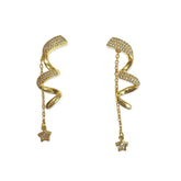 Gold Filled Twist Star Dangle Studs